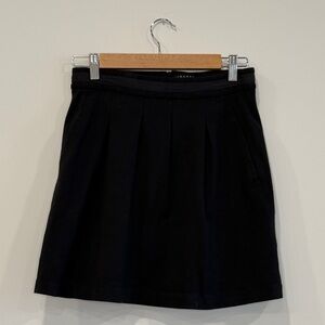 Theory Black Pleated Skirt Size 2